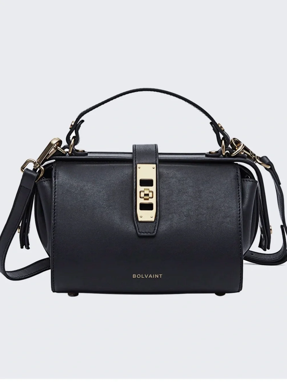 Eloise Noir Clasped Bag — Black